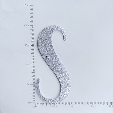 Custom Cursive Glitter Silver Script Font Banner