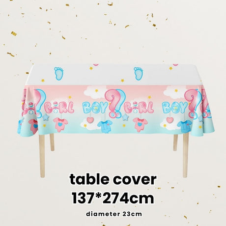 Gender Reveal Party Essentials Balloon Decoration Boy or Girl Banner Confetti Popper