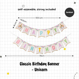 Happy Birthday Banner Garland Birthday Party Bunting Happy Birthday Foil Banner