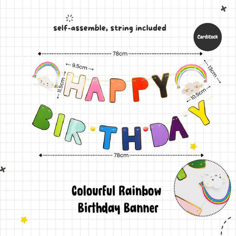 Happy Birthday Banner Garland Birthday Party Bunting Happy Birthday Foil Banner