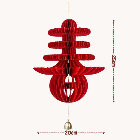 CNY Chinese New Year Honey comb hanging paper decoration and CNY table top display