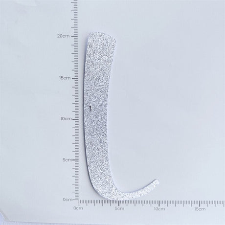 Custom Cursive Glitter Silver Script Font Banner