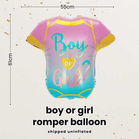 Gender Reveal Party Essentials Balloon Decoration Boy or Girl Banner Confetti Popper