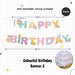 Happy Birthday Banner Garland Birthday Party Bunting Happy Birthday Foil Banner