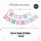 Happy Birthday Banner Garland Birthday Party Bunting Happy Birthday Foil Banner