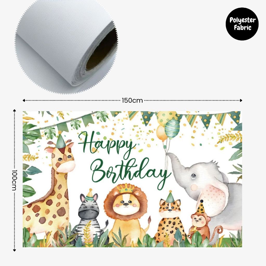 [SG Instock] - Personalised Safari Animal Theme Birthday Party Decoration