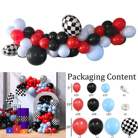 [SG Instock] - Personalised Racing car motorbike Theme Birthday Party Decoration
