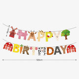 [SG Instock] - Personalised Farm Animal Theme Birthday Party Decoration
