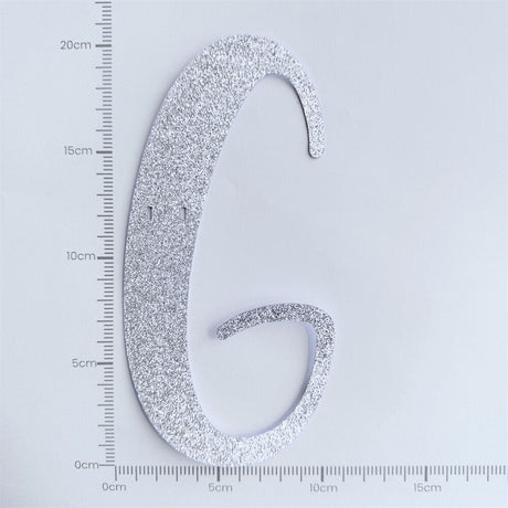 Custom Cursive Glitter Silver Script Font Banner