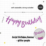 Happy Birthday Banner Garland Birthday Party Bunting Happy Birthday Foil Banner