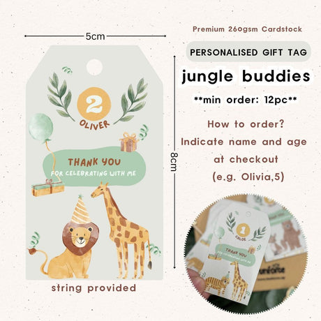 [SG Instock] - Personalised Safari Animal Theme Birthday Party Decoration