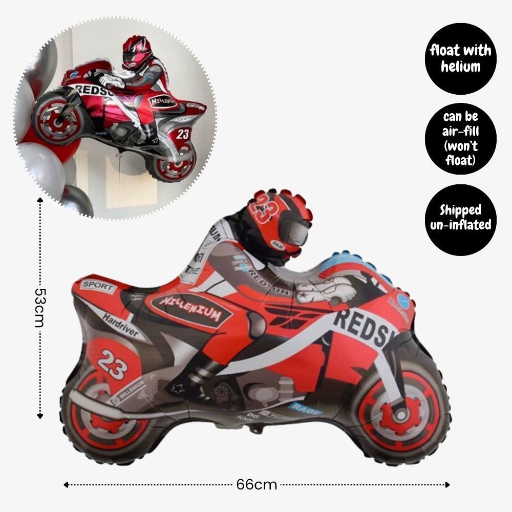 [SG Instock] - Personalised Racing car motorbike Theme Birthday Party Decoration