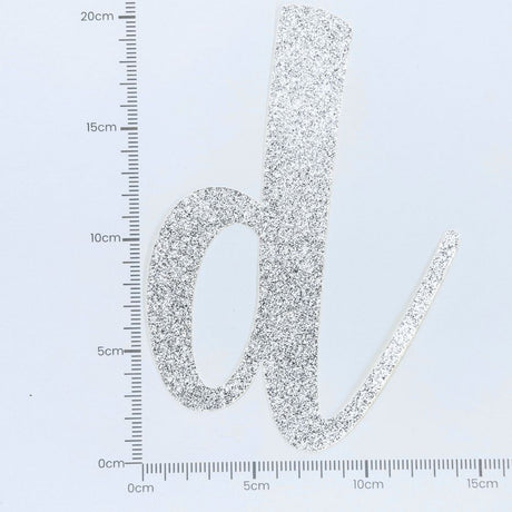 Custom Cursive Glitter Silver Script Font Banner