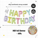 Happy Birthday Banner Garland Birthday Party Bunting Happy Birthday Foil Banner