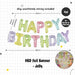 Happy Birthday Banner Garland Birthday Party Bunting Happy Birthday Foil Banner