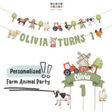 [SG Instock] - Personalised Farm Animal Theme Birthday Party Decoration