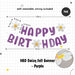 Happy Birthday Banner Garland Birthday Party Bunting Happy Birthday Foil Banner