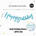 Happy Birthday Banner Garland Birthday Party Bunting Happy Birthday Foil Banner