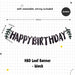 Happy Birthday Banner Garland Birthday Party Bunting Happy Birthday Foil Banner