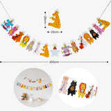 [SG Instock] - Personalised Safari Animal Theme Birthday Party Decoration