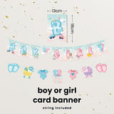 Gender Reveal Party Essentials Balloon Decoration Boy or Girl Banner Confetti Popper