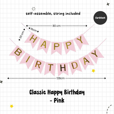 Happy Birthday Banner Garland Birthday Party Bunting Happy Birthday Foil Banner