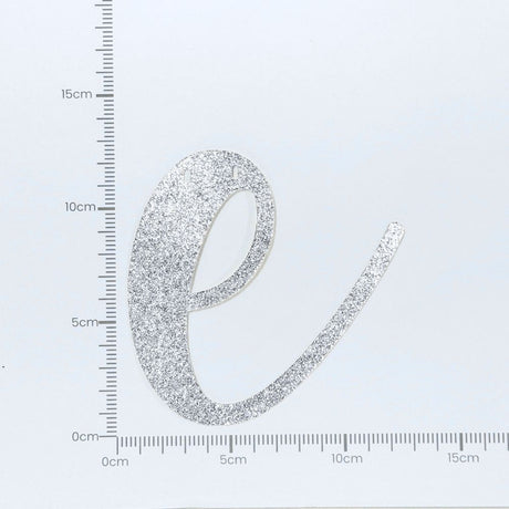 Custom Cursive Glitter Silver Script Font Banner