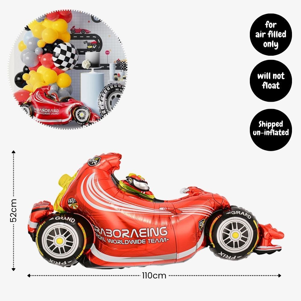 [SG Instock] - Personalised Racing car motorbike Theme Birthday Party Decoration