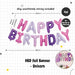 Happy Birthday Banner Garland Birthday Party Bunting Happy Birthday Foil Banner