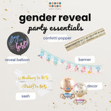 Gender Reveal Party Essentials Balloon Decoration Boy or Girl Banner Confetti Popper