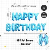 Happy Birthday Banner Garland Birthday Party Bunting Happy Birthday Foil Banner