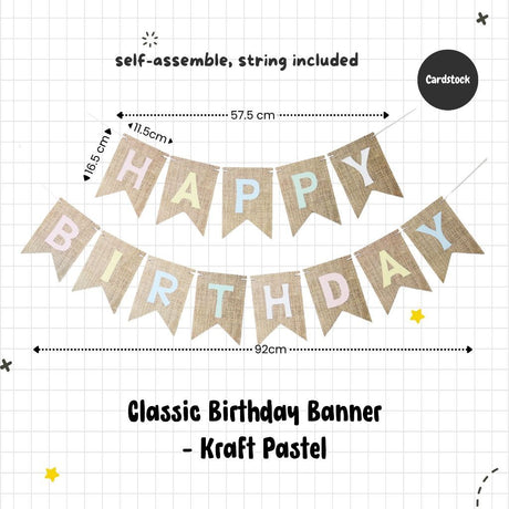 Happy Birthday Banner Garland Birthday Party Bunting Happy Birthday Foil Banner
