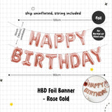 Happy Birthday Banner Garland Birthday Party Bunting Happy Birthday Foil Banner