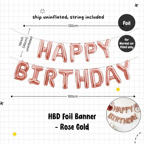 Happy Birthday Banner Garland Birthday Party Bunting Happy Birthday Foil Banner