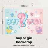 Gender Reveal Party Essentials Balloon Decoration Boy or Girl Banner Confetti Popper