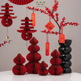 CNY Chinese New Year Honey comb hanging paper decoration and CNY table top display