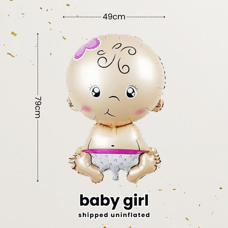Gender Reveal Party Essentials Balloon Decoration Boy or Girl Banner Confetti Popper