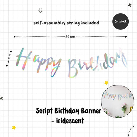 Happy Birthday Banner Garland Birthday Party Bunting Happy Birthday Foil Banner
