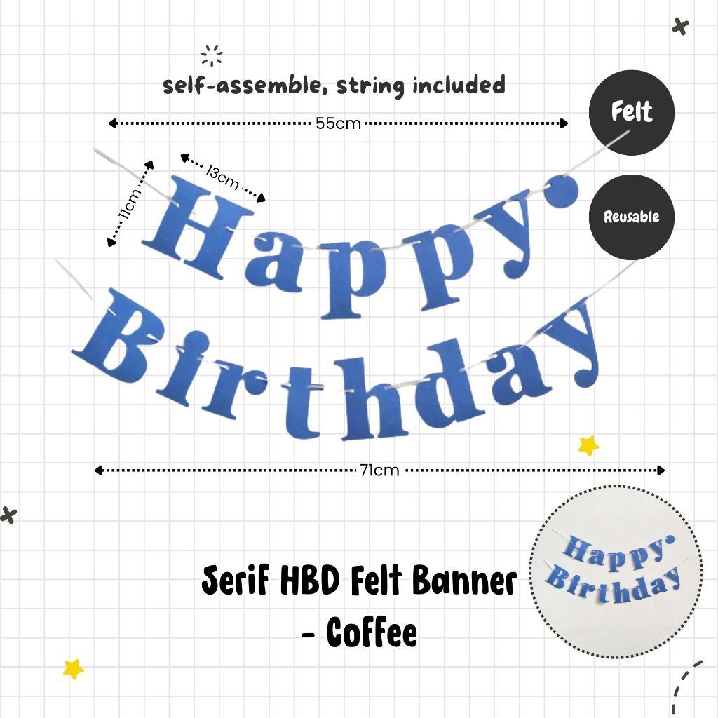 Happy Birthday Banner Garland Birthday Party Bunting Happy Birthday Foil Banner