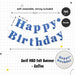 Happy Birthday Banner Garland Birthday Party Bunting Happy Birthday Foil Banner