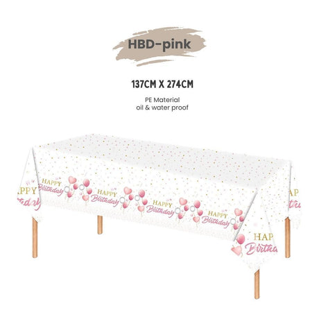Disposable table cloth Waterproof table cover for birthday party wedding events