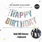 Happy Birthday Banner Garland Birthday Party Bunting Happy Birthday Foil Banner