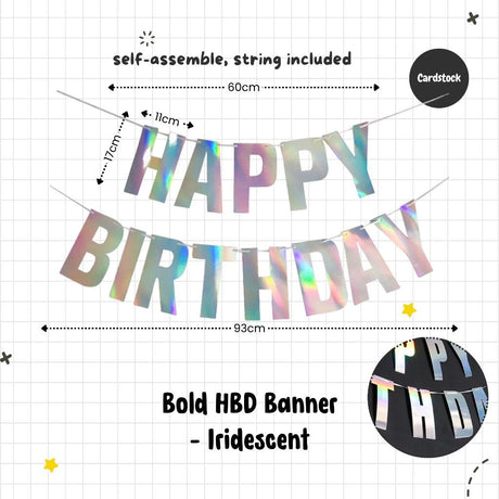 Happy Birthday Banner Garland Birthday Party Bunting Happy Birthday Foil Banner
