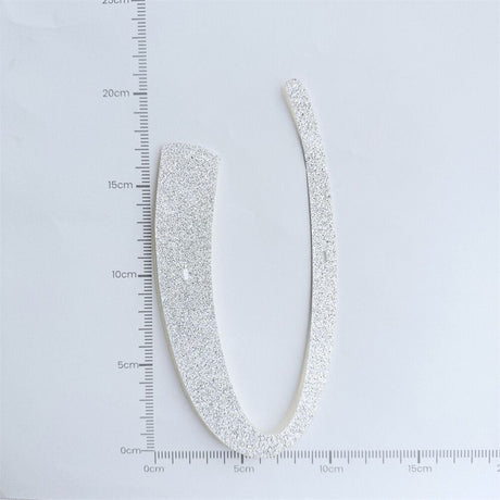 Custom Cursive Glitter Silver Script Font Banner