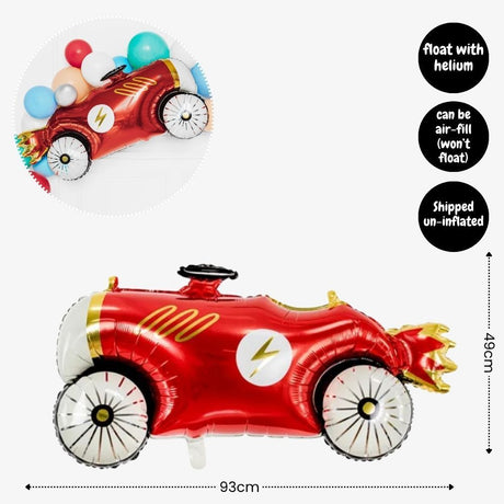 [SG Instock] - Personalised Racing car motorbike Theme Birthday Party Decoration