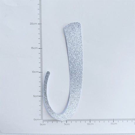 Custom Cursive Glitter Silver Script Font Banner