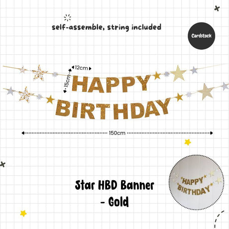 Happy Birthday Banner Garland Birthday Party Bunting Happy Birthday Foil Banner