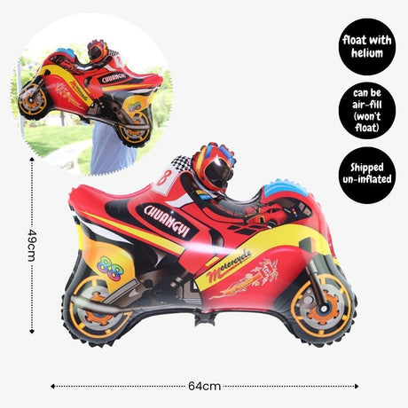 [SG Instock] - Personalised Racing car motorbike Theme Birthday Party Decoration