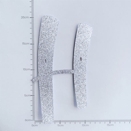 Custom Cursive Glitter Silver Script Font Banner