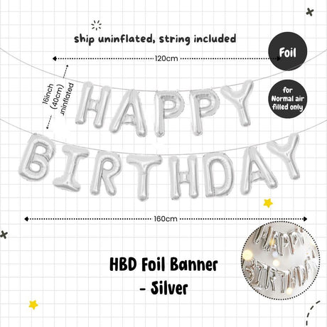 Happy Birthday Banner Garland Birthday Party Bunting Happy Birthday Foil Banner